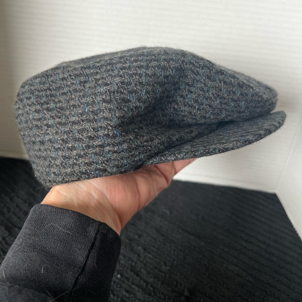 Dorfman Pacific Co. Grey/Blue Drivers Newsboy Cap - M